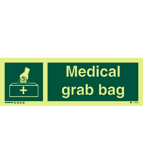 4136 Medical grab Bag symbol with text