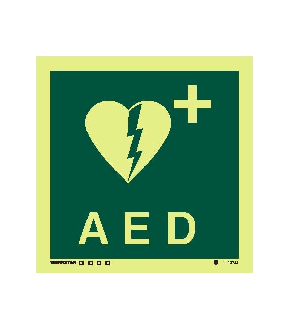 4137 Defibrillator symbol with text