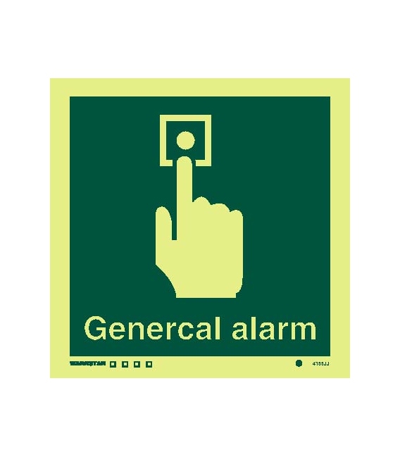 4155 General alarm symbol with text
