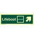 4303 Lifeboat + symbol + arrow diagonally up right