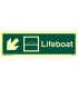 4306 Lifeboat + symbol + arrow diagonally down left
