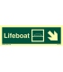 4307 Lifeboat + symbol + arrow diagonally down right