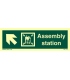 4322 Assembly station + symbol + arrow diagonally up left 