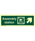 4323 Assembly station + symbol + arrow diagonally up right