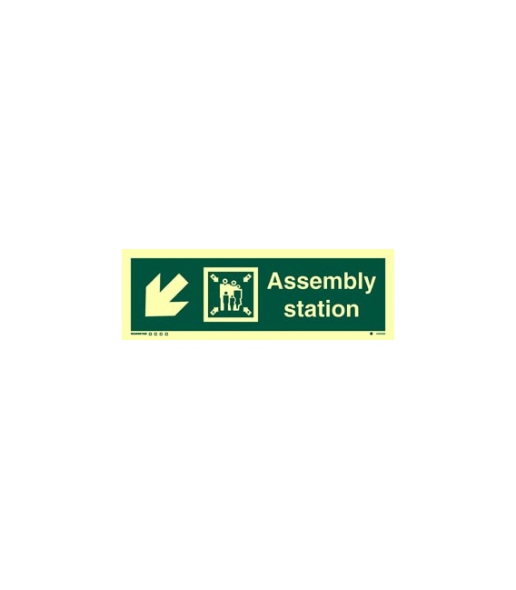 4326 Assembly station + symbol + arrow diagonally down left