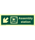 4326 Assembly station + symbol + arrow diagonally down left