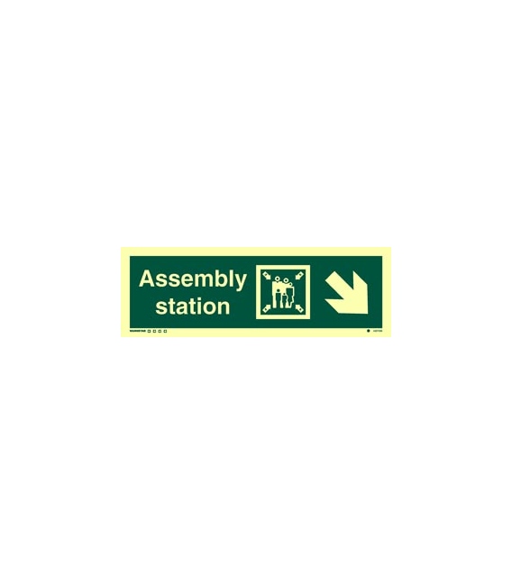 4327 Assembly station + symbol + arrow diagonally down right
