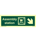 4327 Assembly station + symbol + arrow diagonally down right