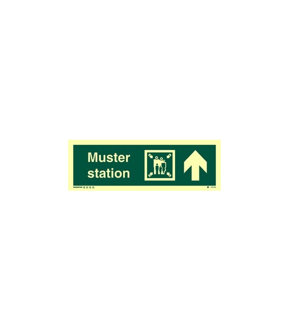 4331 Muster station + symbol + arrow up on right