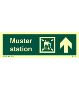 433 1Muster station + symbol + arrow up on right