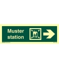 4335- Muster station + symbol + arrow right