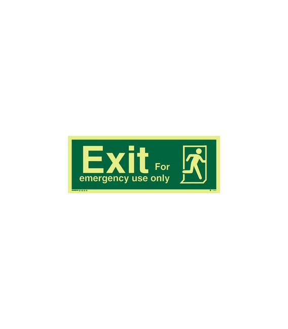4359 Exit For emergency use only + Running man right