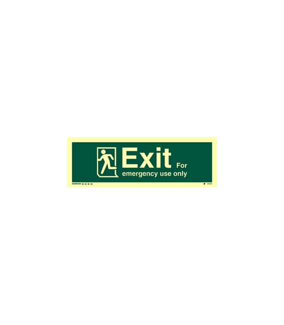 4374 Exit For emergency use only + Running man left