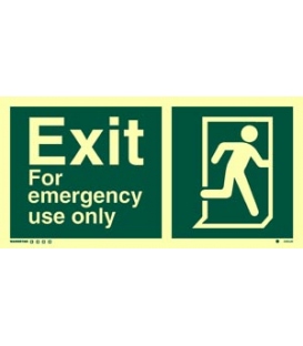 4383 Exit for emergency use with running man on right