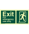 4383 Exit for emergency use with running man on right