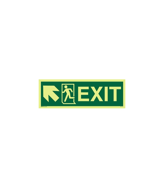 4402 EXIT + Running man symbol + arrow diagonally up left