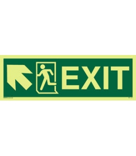4402 EXIT + Running man symbol + arrow diagonally up left