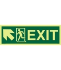 4402 EXIT + Running man symbol + arrow diagonally up left