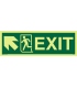 4402 EXIT + Running man symbol + arrow diagonally up left