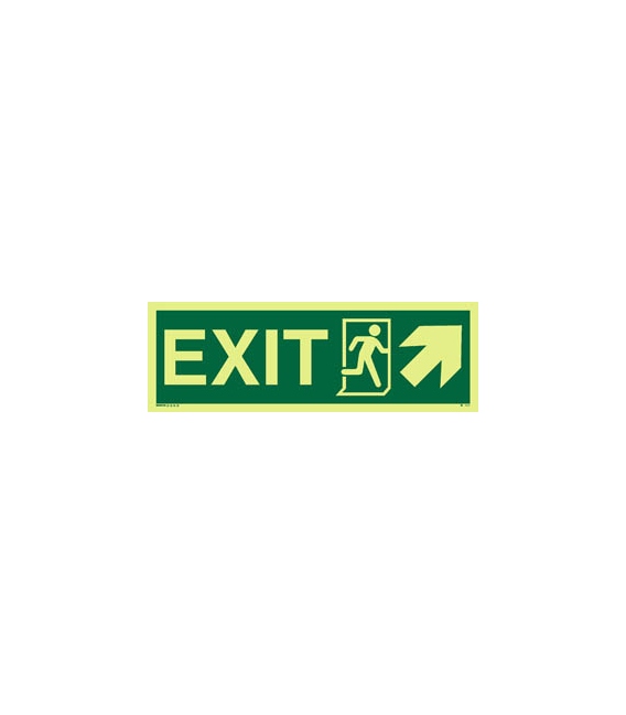 4403 EXIT + Running man symbol + arrow diagonally up right