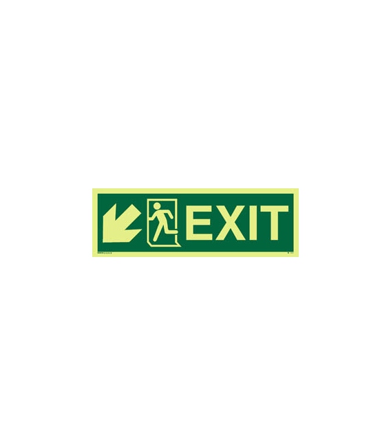 4406 EXIT + Running man symbol + arrow diagonally down left