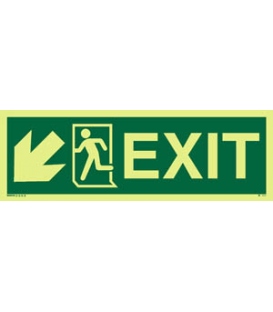 4406 EXIT + Running man symbol + arrow diagonally down left