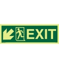 4406 EXIT + Running man symbol + arrow diagonally down left