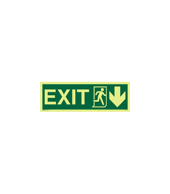 4409 EXIT + Running man symbol + arrow down on right 