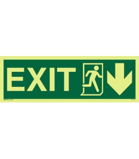4409 EXIT + Running man symbol + arrow down on right 