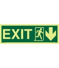 4409 EXIT + Running man symbol + arrow down on right 
