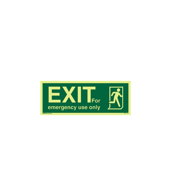 4413 EXIT for emergency use only + Running man on right