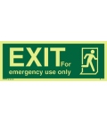 4413 EXIT for emergency use only + Running man on right