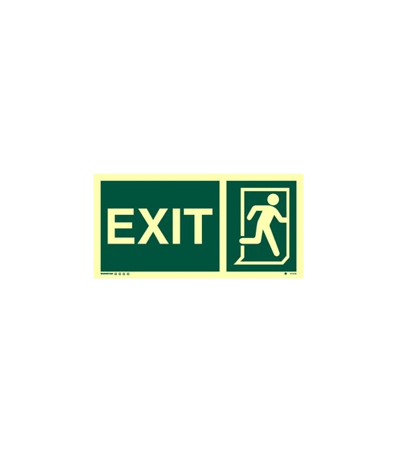 4415 EXIT + Running man symbol on right
