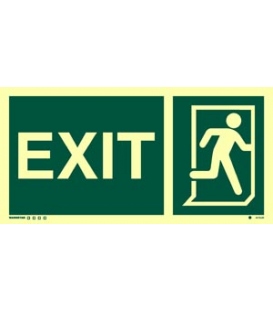 4415 EXIT + Running man symbol on right