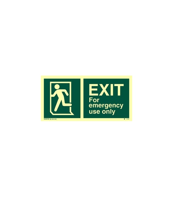 4416 EXIT for emergency use only + Running man on left 