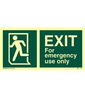 4416 EXIT for emergency use only + Running man on left 