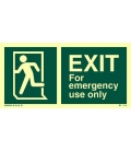 4416 EXIT for emergency use only + Running man on left 