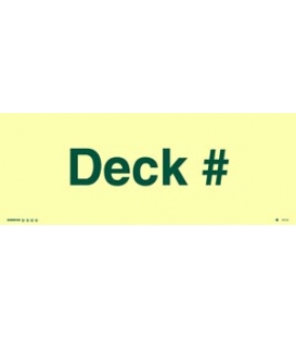 4472 Deck with number or letter (customer specific) photoluminescent background
