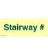 4473 Stairway with number or letter (customer specific) photoluminescent background