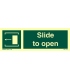 4482 Slide to open + arrow and symbol to left