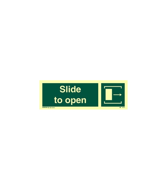 4483 Slide to open + arrow and symbol to right