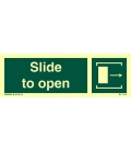 4483 Slide to open + arrow and symbol to right