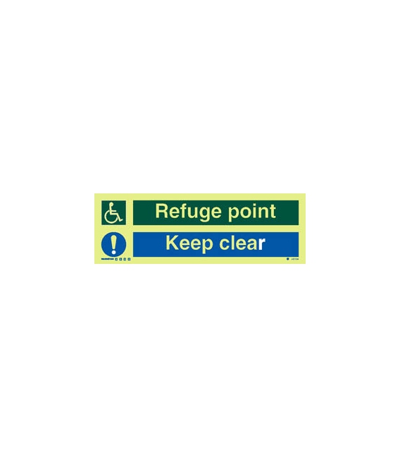 4821 Refuge point - keep clear combination sign