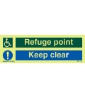 4821 Refuge point - keep clear combination sign