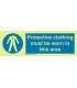 5677 Protective clothing must be worn in this area + symbol
