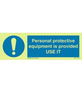 5678 Personal protective equipment is provided. USE IT + symbol
