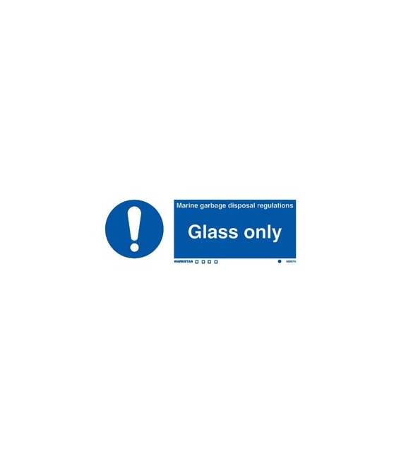 5696 Marine garbage disposal regulations - Glass only
