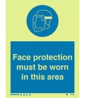 5732 Face protection must be worn in this area + symbol