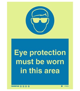 5734 Eye protection must be worn in this area + symbol