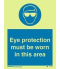 5734 Eye protection must be worn in this area + symbol